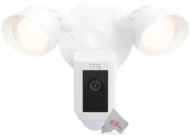 Alt view image 2 of 20 - Ring Floodlight Cam Wired Plus with Motion-Activated 1080p HD Video - White  B08F6GPQQ7