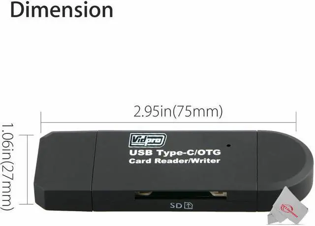 Alt view image 4 of 8 - VidPro USB 2.0 Type-C microSD and SD Card Reader