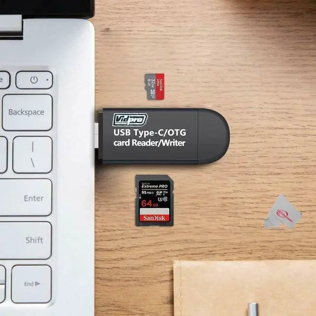 Alt view image 5 of 8 - VidPro USB 2.0 Type-C microSD and SD Card Reader
