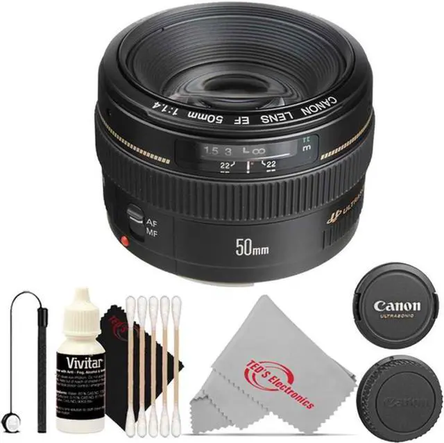 Main image of Canon EF 50mm f/1.4 USM Lens + Lens Cap Holder + 3pc Cleaning Kit