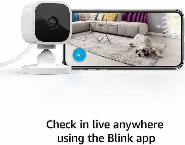 Alt view image 15 of 20 - Blink Mini Compact indoor plug-in smart security camera 1080 HD video motion detection Works with Alexa – 1 camera White