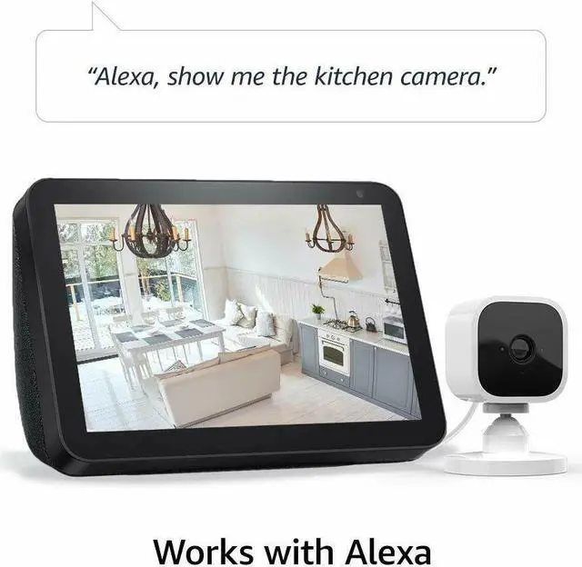 Alt view image 16 of 20 - Blink Mini Compact indoor plug-in smart security camera 1080 HD video motion detection Works with Alexa – 1 camera White