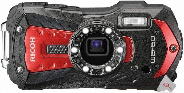 Ricoh WG-60 Waterproof Digital Camera (Red) - Newegg.com