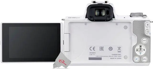 Alt view image 14 of 20 - Canon EOS M50 Mark II + EF-M 15-45mm is STM Kit White