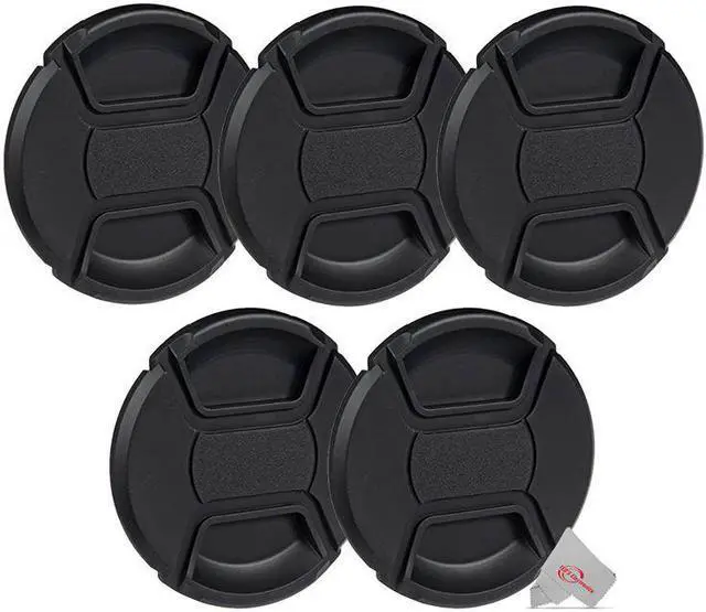 Main image of (5 Pack) 72mm Center Pinch Snap On Lens Cap Front Dust Cover for Canon Nikon Sony Fujifilm SLR Mirrorless Camera