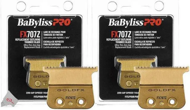 Main image of 2x BaByliss PRO FX707Z Replacement Outlining Trimmer Blade Zero Gap T-Blade for FX787 Trimmers