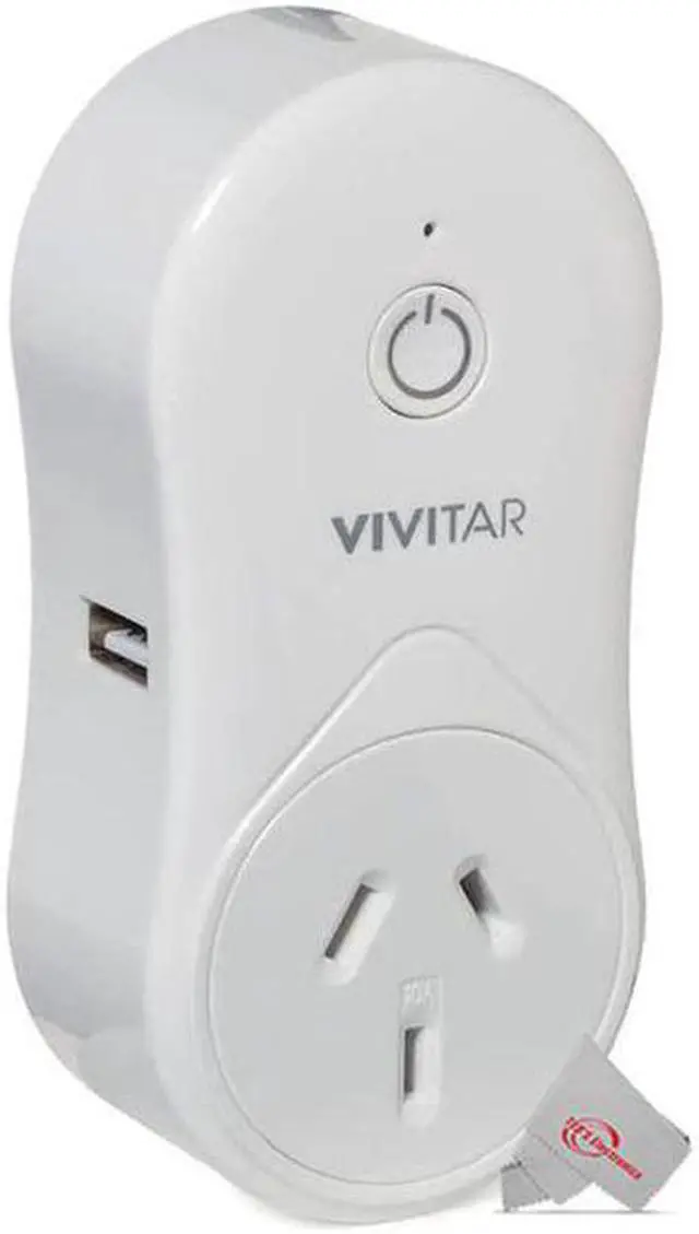 Alt view image 3 of 4 - Vivitar Smart Home Wi-Fi Outlet + USB Port No Hub Required -2 Count