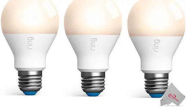 Main image of 3x Ring A19 Smart LED Light Bulb Dimmable 800 Brightness Lumens Indoor / Outdoor Use