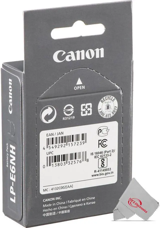 Alt view image 5 of 19 - Canon LP-E6NH Lithium-Ion Battery (7.2V, 2130mAh)
