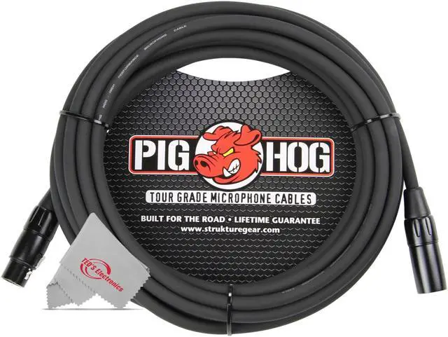 Alt view image 2 of 3 - Pig Hog 8mm XLR Microphone Cable Male to Female 10 Ft Fully Balanced Premium Mic Cable - 5 Units