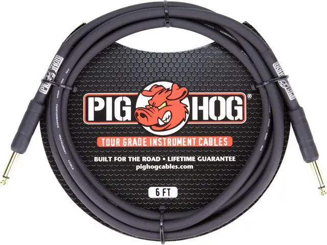 Alt view image 3 of 5 - Pig Hog 6-Foot 1/4-In - 1/4-In 8Mm Tour Grade Instrument Cable