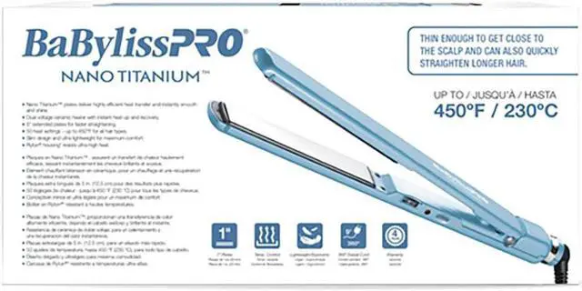 Alt view image 5 of 8 - BaByliss PRO Nano Titanium 1" Ultra-Thin Straightening Iron BNT4072TUC