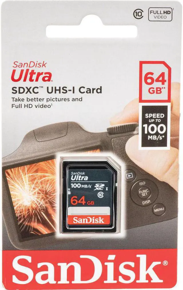 Alt view image 12 of 14 - SanDisk SDSDUNR-064G-GN3IN CVK 64GB 9pin SDXC r100MB/s C10 UHS-I SanDisk Ultra SDXC Memory Card