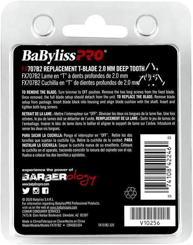 Alt view image 3 of 3 - BaByliss PRO Deep Tooth Graphite Replacement Blade BB-FX707B2