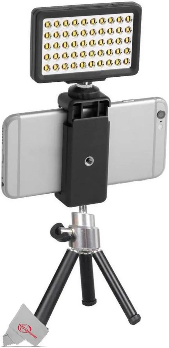 Alt view image 3 of 6 - Vivitar Super Powerful Smartphone 50 LED Video Light for Podcasting Vlogging and Videoconferencing