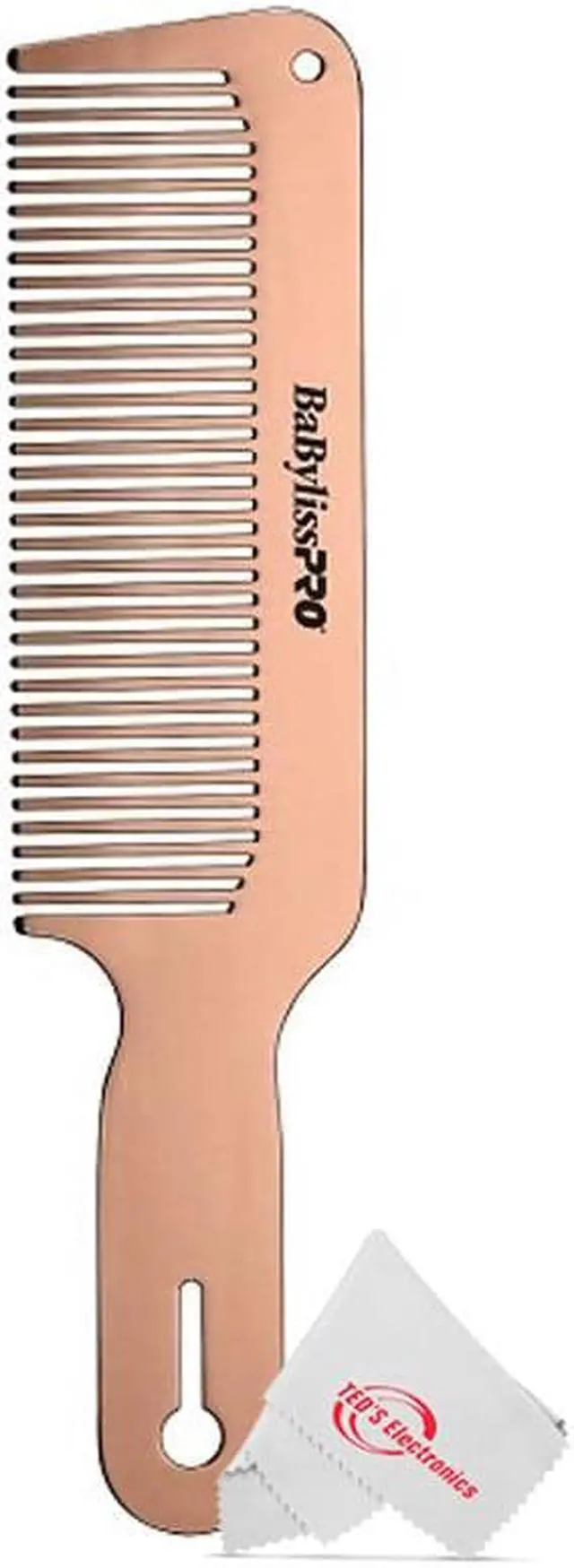 Alt view image 2 of 5 - BaByliss Pro Barberology RoseFX Metal Comb Set 9" Clipper Comb and 7.5" Cutting Comb Rose Gold