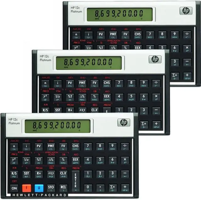 Main image of HP 12C Platinum Financial Calculator HEWF2231AA - 3 Units