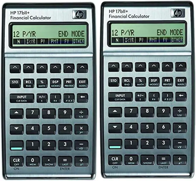 Main image of 2x HP 17bII+ Financial Calculator 22-Digit LCD F2234A#ABA, Silver