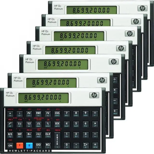 HP 12C Platinum Financial Calculator HEWF2231AA - 7 Count