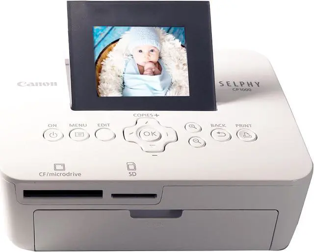 Alt view image 2 of 6 - Canon Selphy CP1000 Compact Colored Photo Printer White
