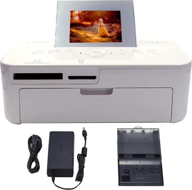 Alt view image 5 of 6 - Canon Selphy CP1000 Compact Colored Photo Printer White