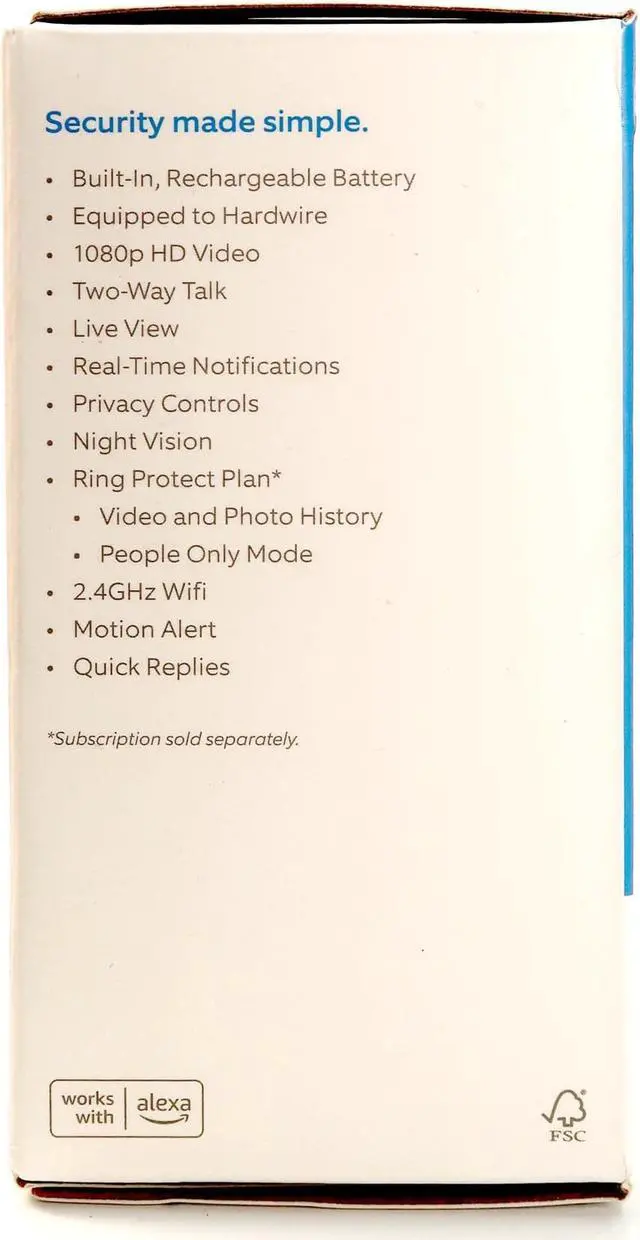 Alt view image 4 of 6 - Ring 1080p Video Doorbell (2020 Release, Satin Nickel)