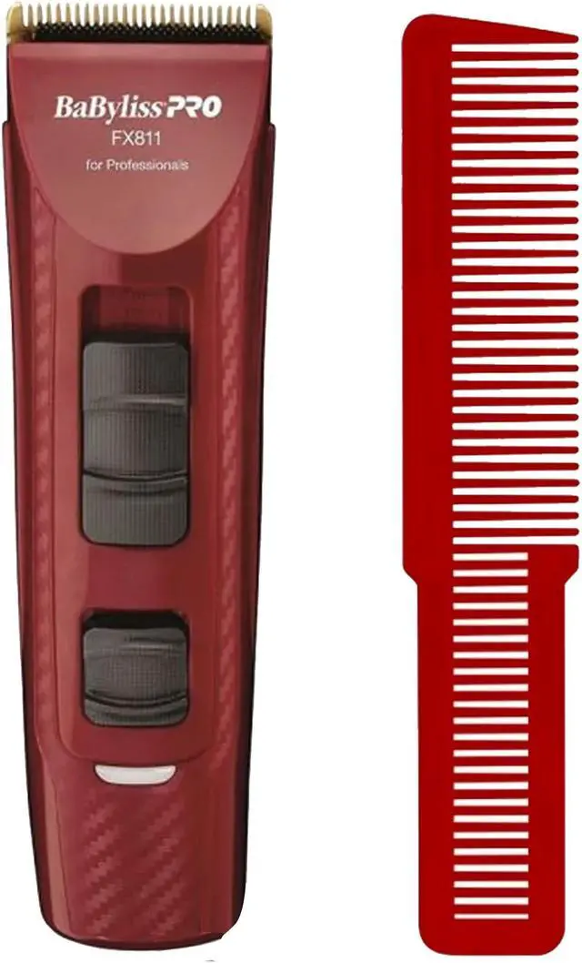 Main image of Babyliss Pro X2 Volare Ferrari Adjustable Clipper FXF811 Red with Large Styling Comb