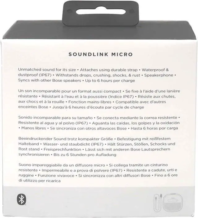 Alt view image 5 of 6 - 2x Bose Soundlink Micro Bluetooth Speaker (Smoke White)