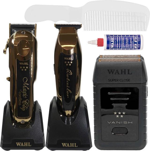 Wahl Gold Cordless Magic Clip, Gold Cordless Detailer Trimmer & Vanish