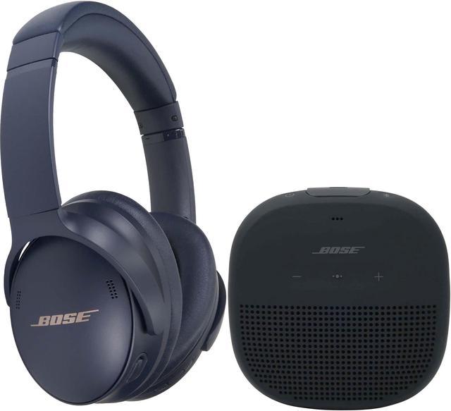 Bose QuietComfort 45 Noise-Canceling Wireless Over-Ear Headphones (Limited  Edition, Midnight Blue) with Bose Soundlink Micro Bluetooth Speaker (Black)
