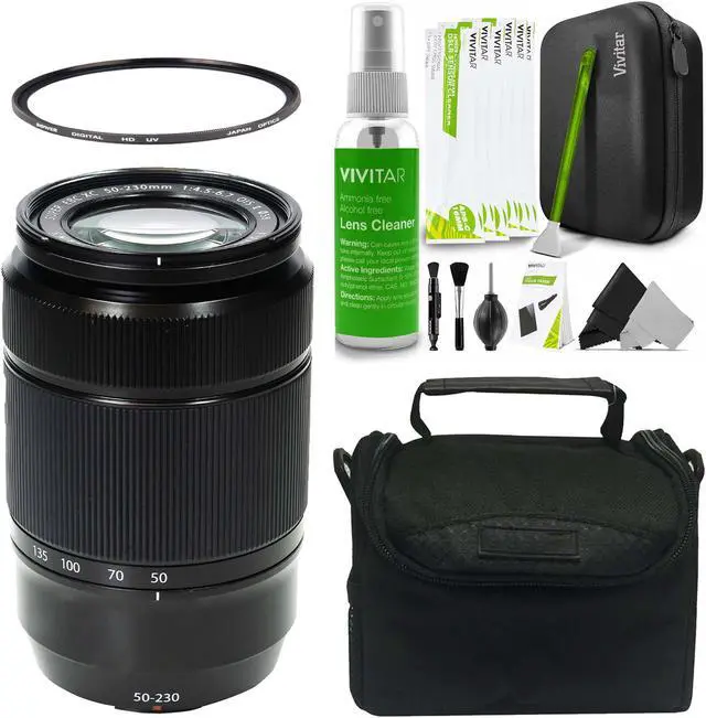 Main image of FUJIFILM XC 50-230mm f/4.5-6.7 OIS II Lens (Black) with 58mm UV Filter and Accessories