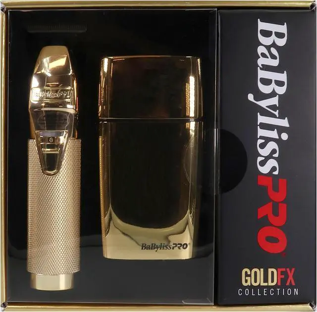 Alt view image 5 of 7 - BaByliss Pro GOLDFX Collection Metal Lithium Outlining Trimmer & Double Foil Shaver #FXHOLPK2GN with Babyliss Pro Gold FX Trimmer Charging Base fits FX787 Trimmers