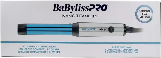 Alt view image 4 of 5 - Babyliss Pro Nano Titanium 1" Compact Full Power Curling Wand with 3 Heat Settings #BNTMWUC