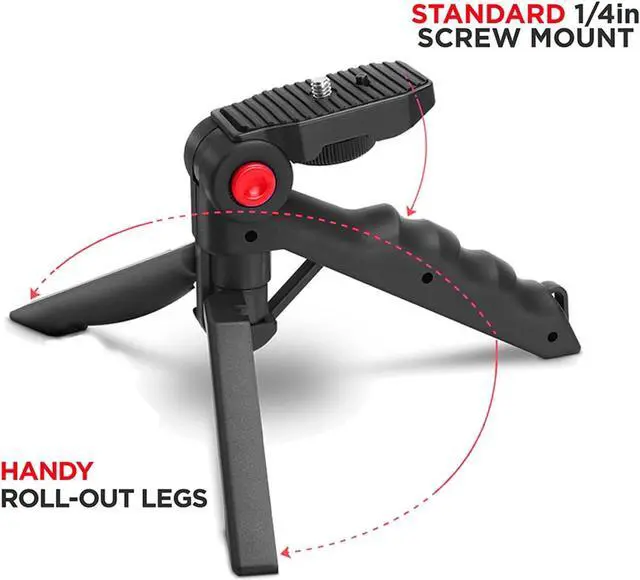 Alt view image 4 of 7 - Vivitar Pistol Grip Tripod for Smartphones and Cameras