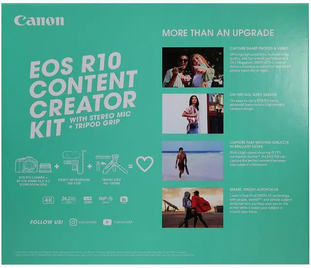 Alt view image 9 of 20 - Canon EOS R10 Mirrorless Camera w/RF-S18-45mm f/4.5-6.3 is STM Lens Kit (Content Creator kit)