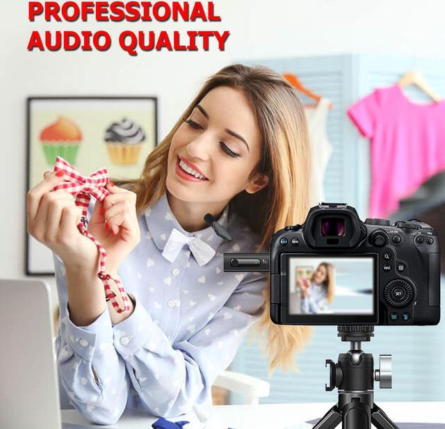 Alt view image 4 of 7 - Vidpro Dual Wireless Microphone System for iPhone & Android Smartphones Pro Audio Kit for Youtubers