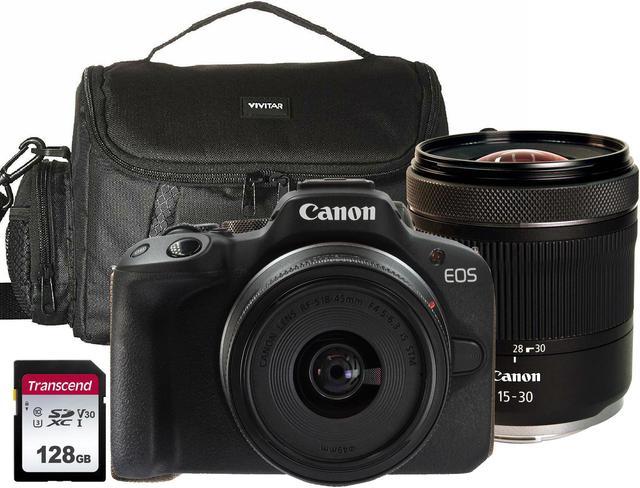 Canon EOS R50 Mirrorless Camera w/ 18-45mm IS STM Lens (Black) 5811C012