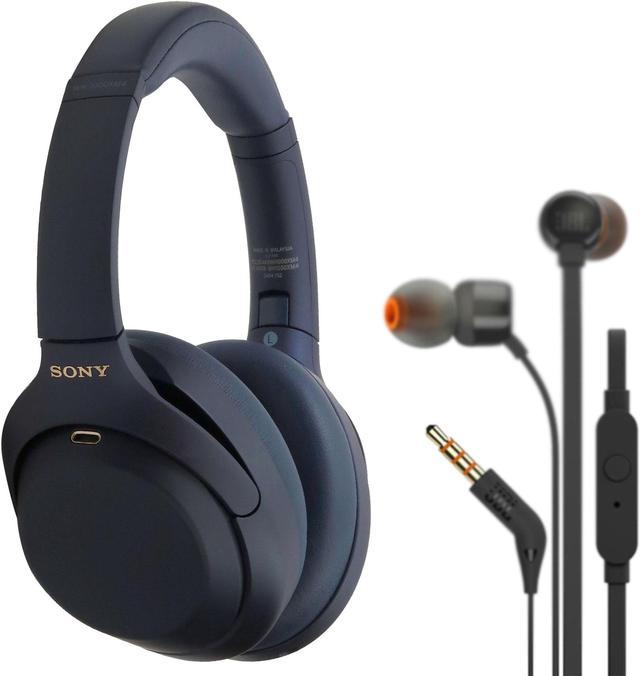Sony WH-1000XM4 Wireless Over-the-Ear Headphones Blue with Google Assistant  and Alexa and JBL T110 in Ear Headphones