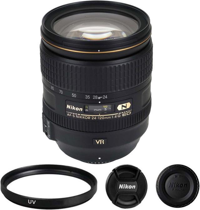 Nikon AF-S NIKKOR 24-120mm f/4G ED VR Full-Frame Lens with 77mm UV