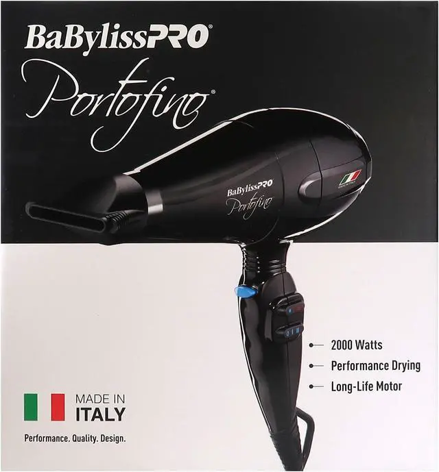 Alt view image 4 of 5 - BaByliss Pro Portofino 2000 Watts Dryer Black #BPOR1