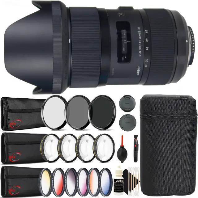 Main image of Sigma 18-35mm f/1.8 DC HSM Art Lens for Nikon F with Accessory Kit