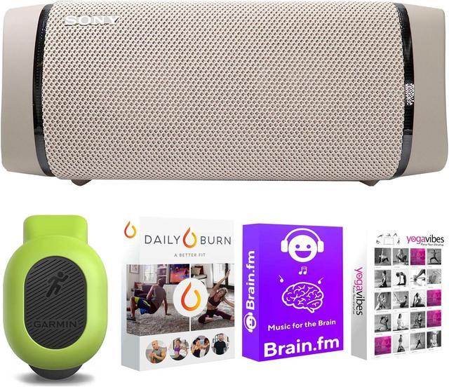 Sony Portable Bluetooth Speaker SRS-XB33 (Taupe) with Garmin