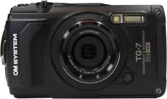 Alt view image 2 of 7 - OM SYSTEM Tough TG-7 Digital Camera (Black) with Memory Card Reader and Cleaning Kit