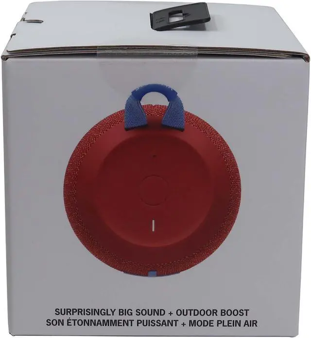 Alt view image 6 of 7 - Ultimate Ears WONDERBOOM 2 Portable Bluetooth Speaker (Radical Red) with Soft Pouch Bag