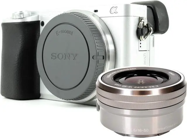 Alt view image 2 of 6 - Sony α6100 E-mount camera with APS-C Sensor (Body + 16-50mm Power Zoom Lens) - White