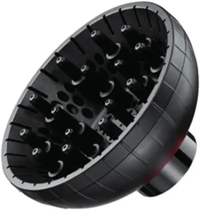 Alt view image 6 of 7 - BaByliss Pro Rapido Nano Titanium Hair Dryer Red #BRRAP1 with Snap-On Diffuser and Fade Soft Knuckle Neck Brush