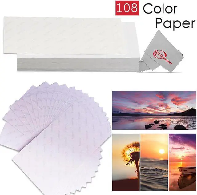 Alt view image 7 of 7 - Canon SELPHY CP1500 Compact Photo Printer (White) with 3x KP-108IN Selphy Color Ink 4x6 Paper Set 3115B001