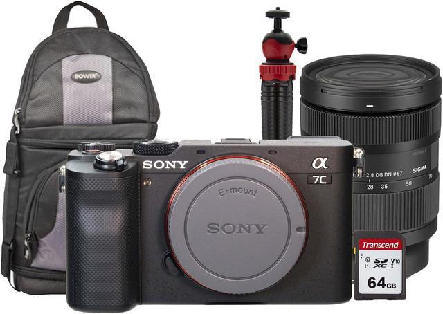 Sony Alpha a7C Full-Frame Mirrorless Camera Black with Sigma Sony Alpha a7C Full-Frame Mirrorless Camera Black with Sigma