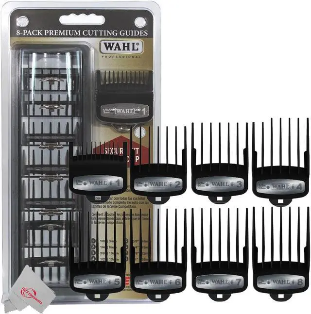 Alt view image 2 of 5 - 2x Wahl 8-Pack Premium Cutting Guides Fits All Wahl Full Size Clipper Blades (Except Competition Series)