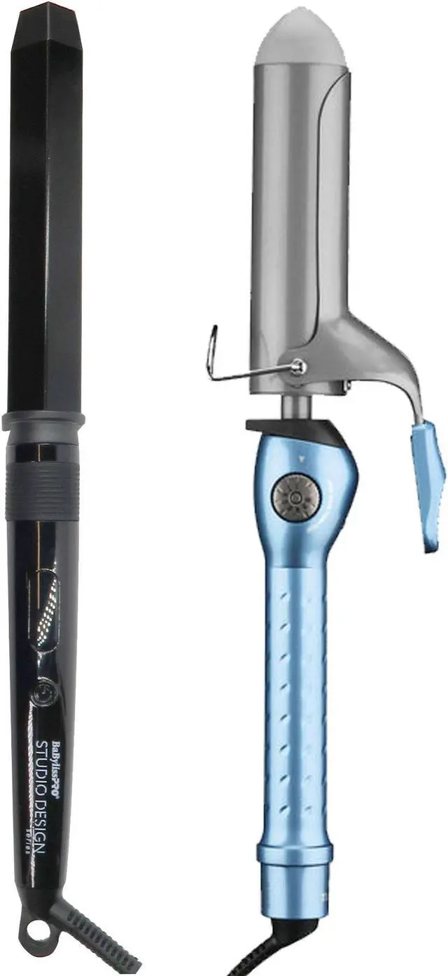 Main image of Babyliss Pro Nano Titanium Spring Curling Iron 3/4" with Studio Design Series 1.25" Crimpcurl #BCI005UC